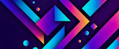 Abstract Geometric Background With Vibrant Gradient Shapes