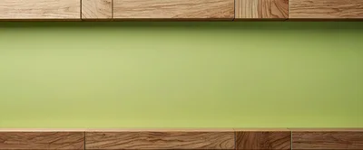 Wooden Frame Border Over Green Background