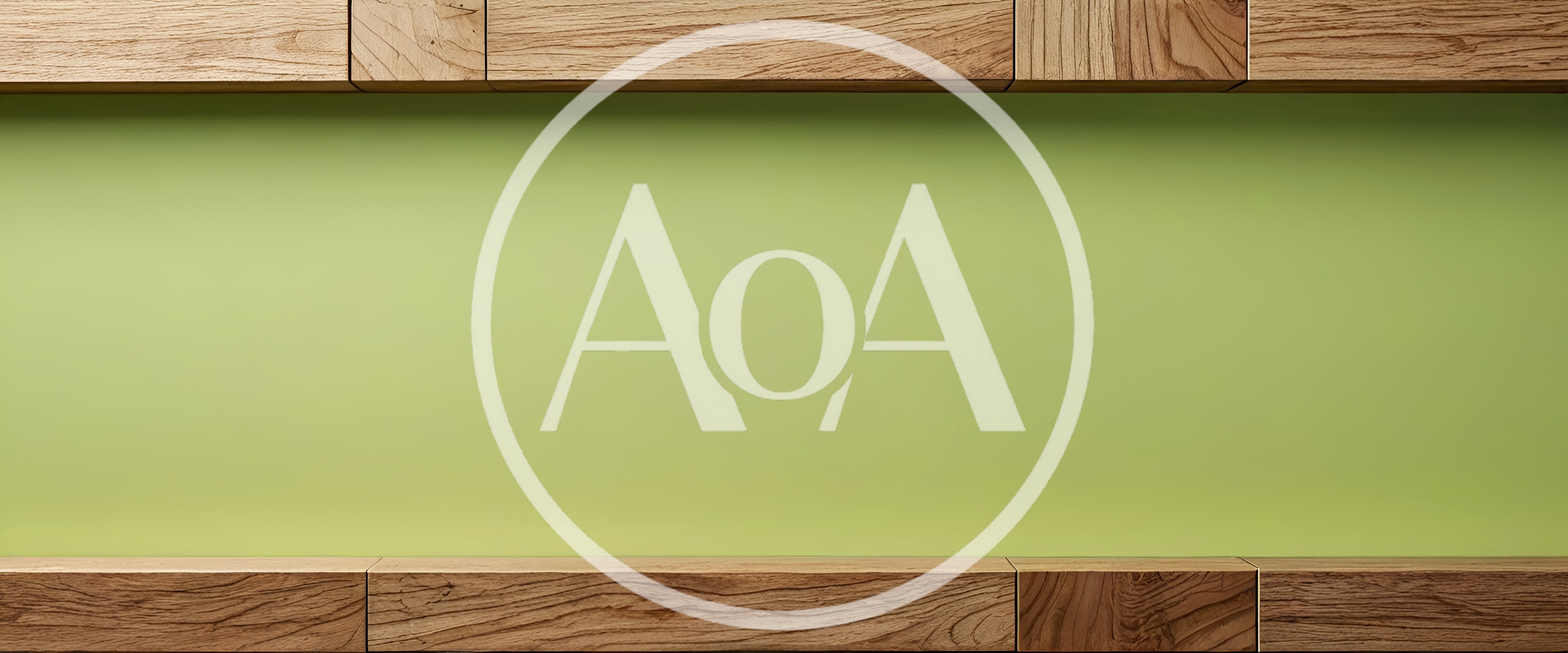 Wooden Frame Border Over Green Background