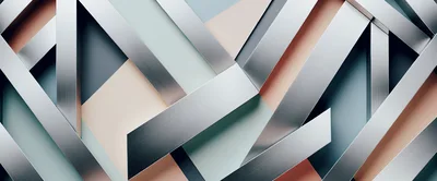 Abstract Geometric Metal Bars On Pastel Background
