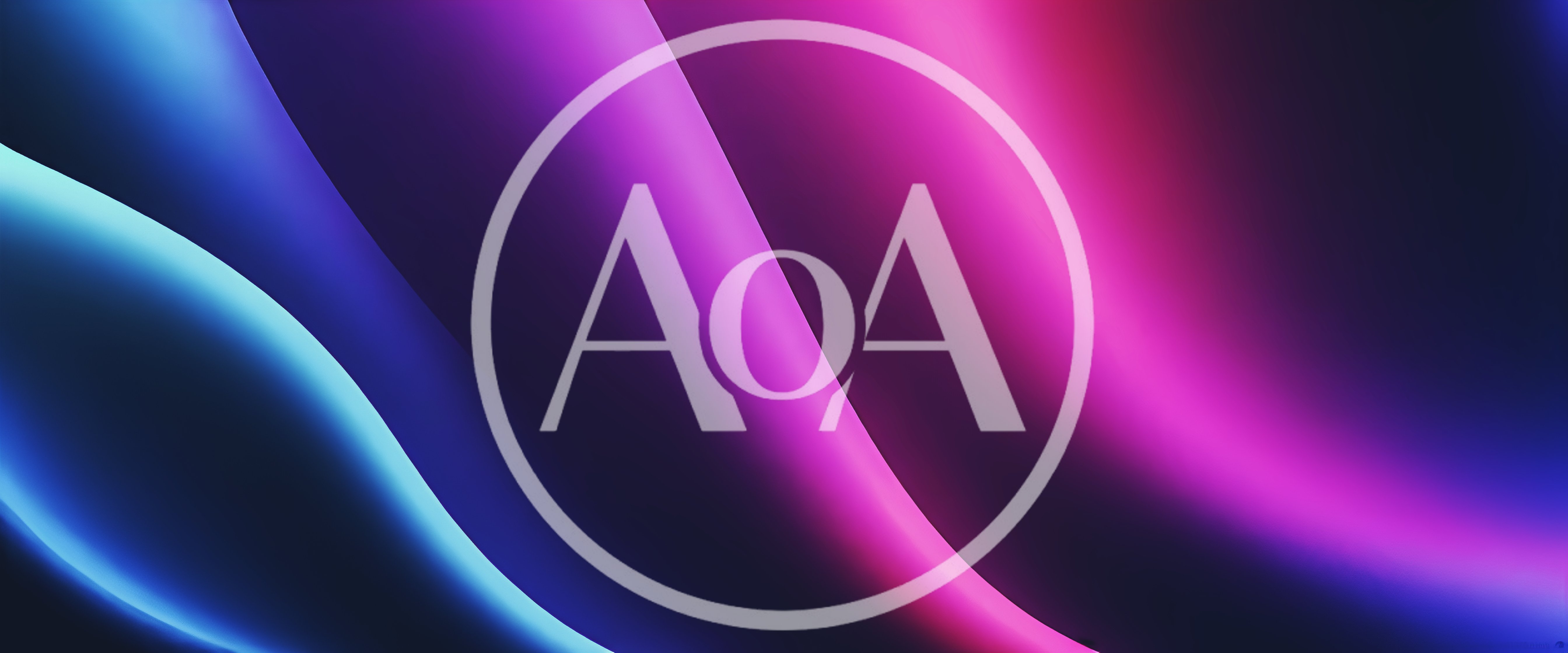 Abstract Neon Gradient Waves Background