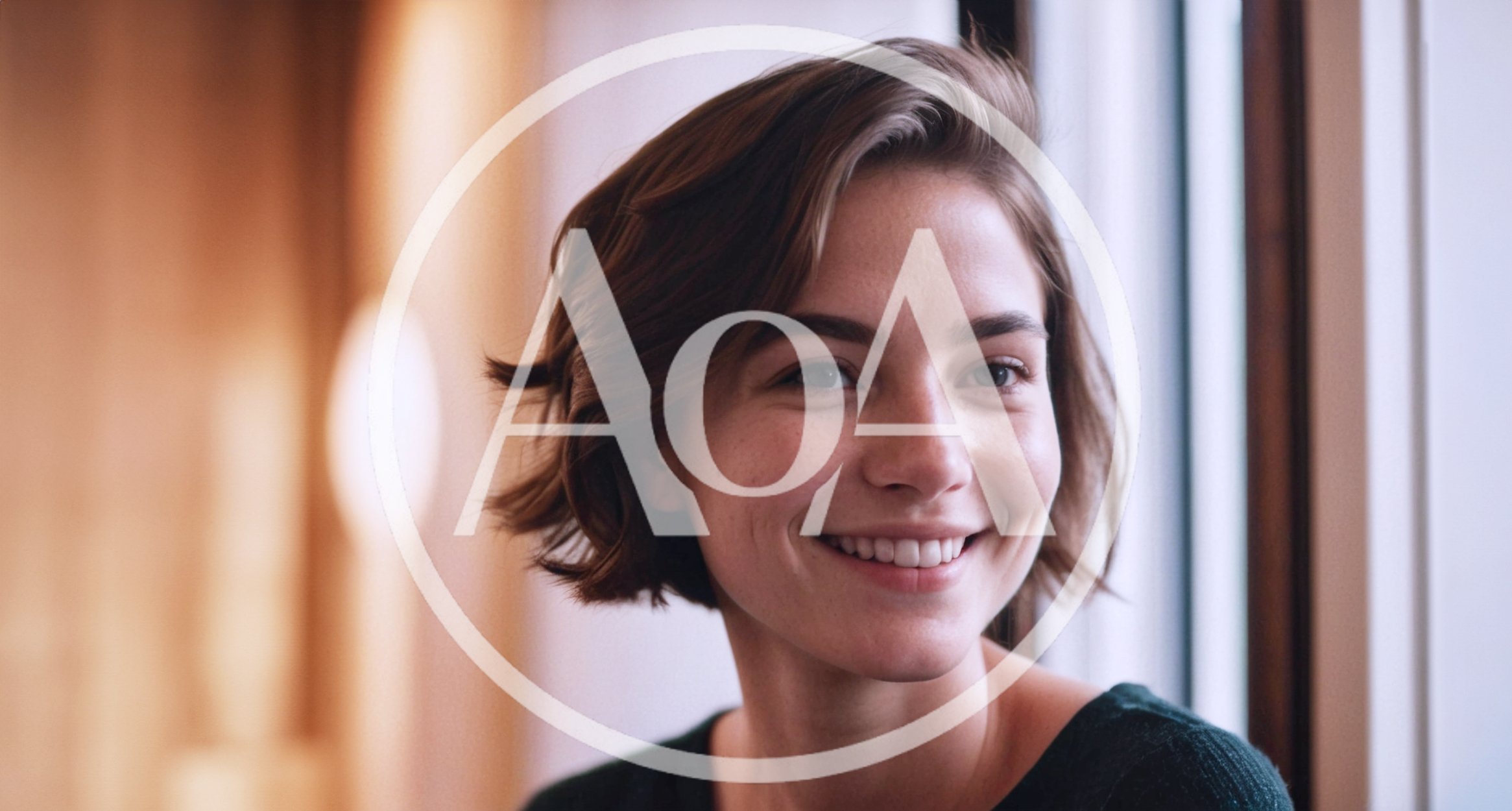 Portrait Of A Smiling Young Woman Near A Window