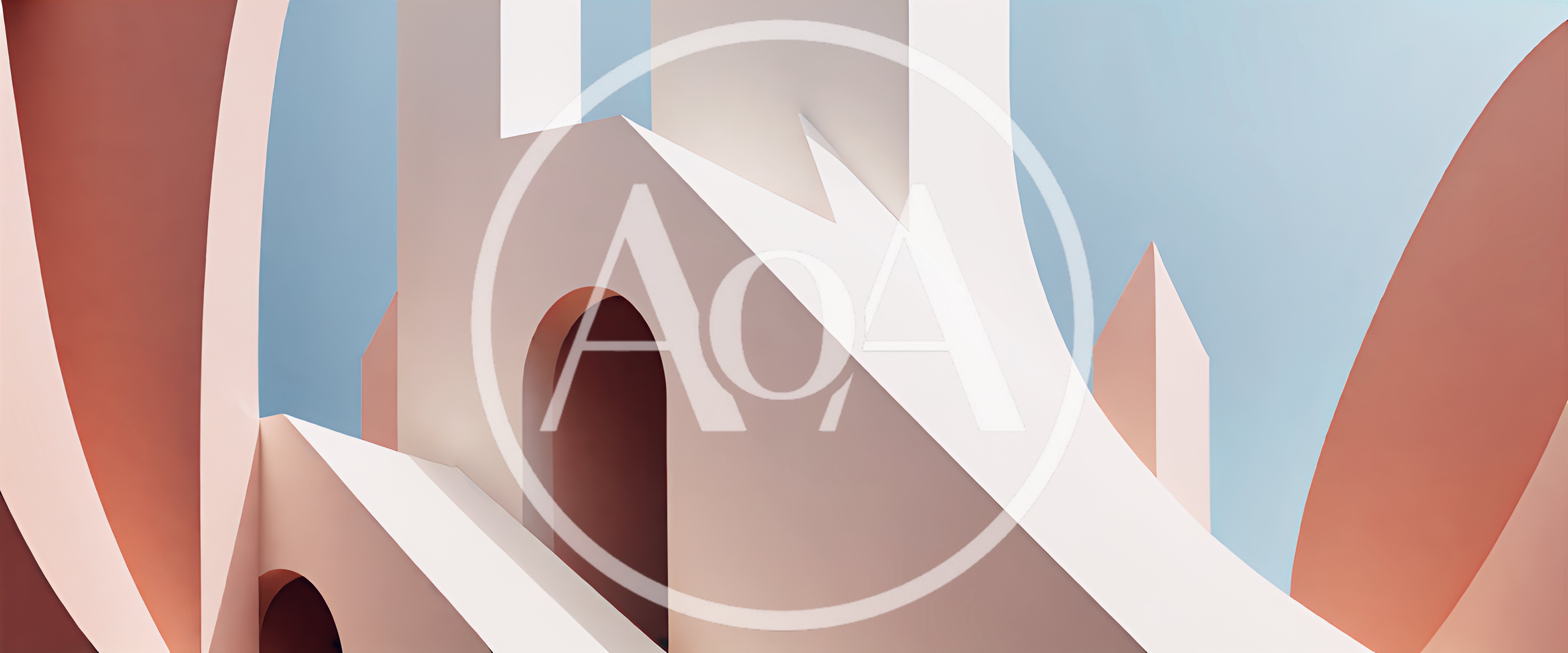 Abstract Architectural Forms With Soft Pastel Tones