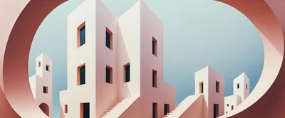 Minimalist Architectural Structures With Geometric Shapes