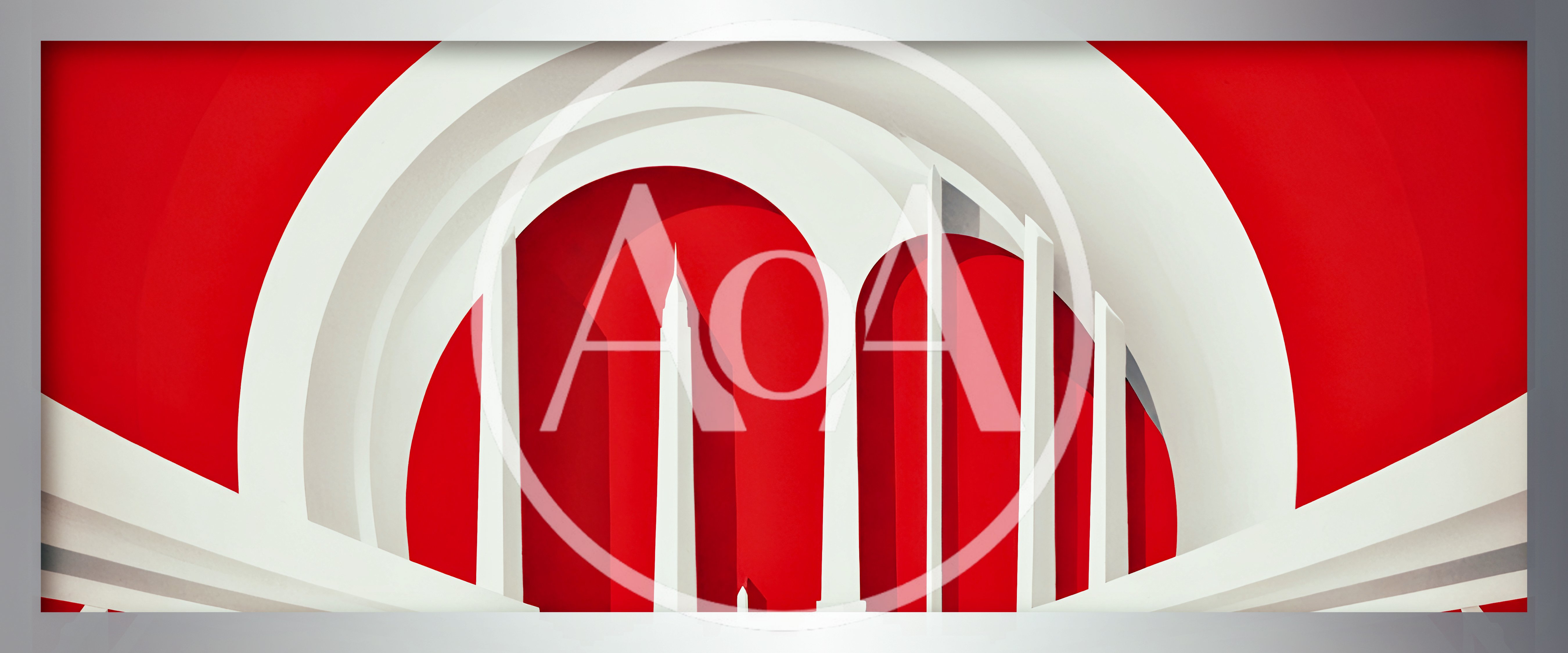 Abstract Paper Cutout Style Cityscape Illustration