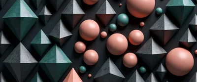 Abstract 3D Geometric Shapes Background