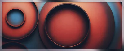 Abstract Red Circular Geometric Shapes Background