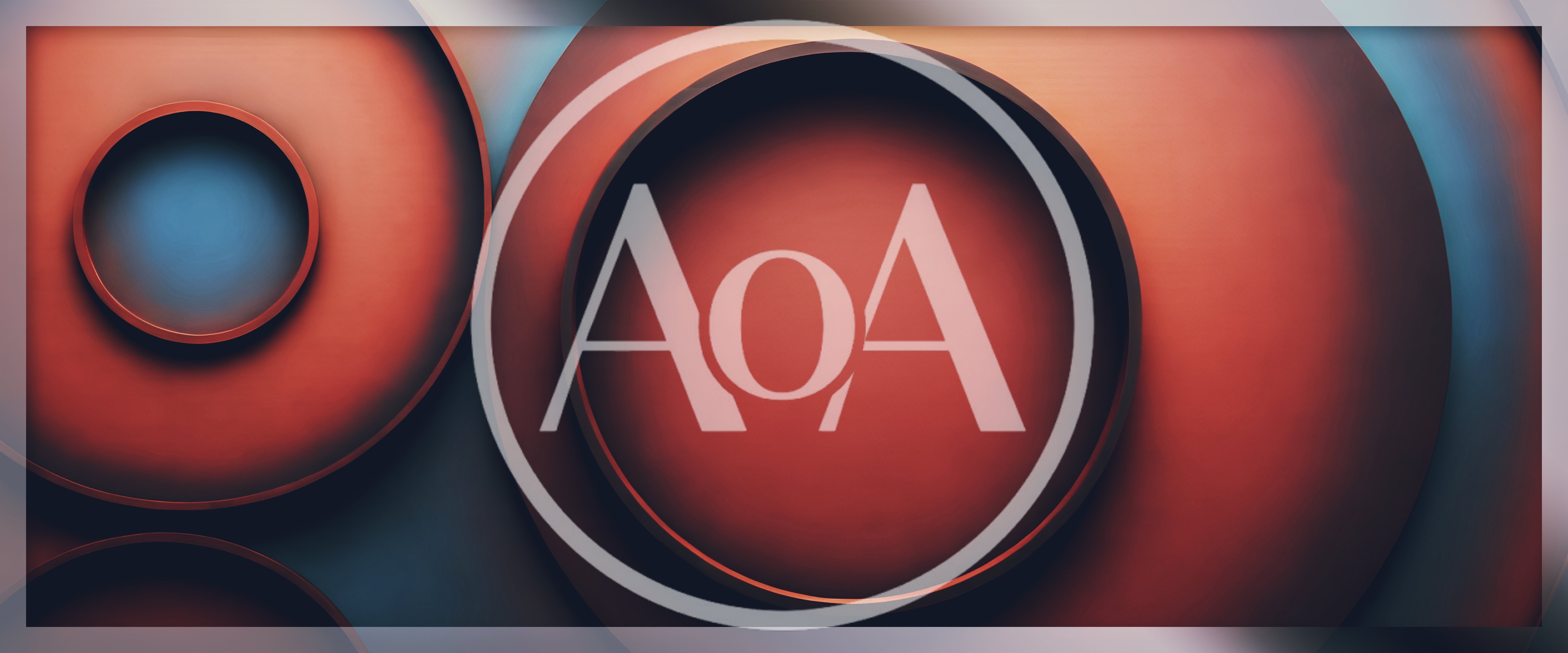 Abstract Red Circular Geometric Shapes Background