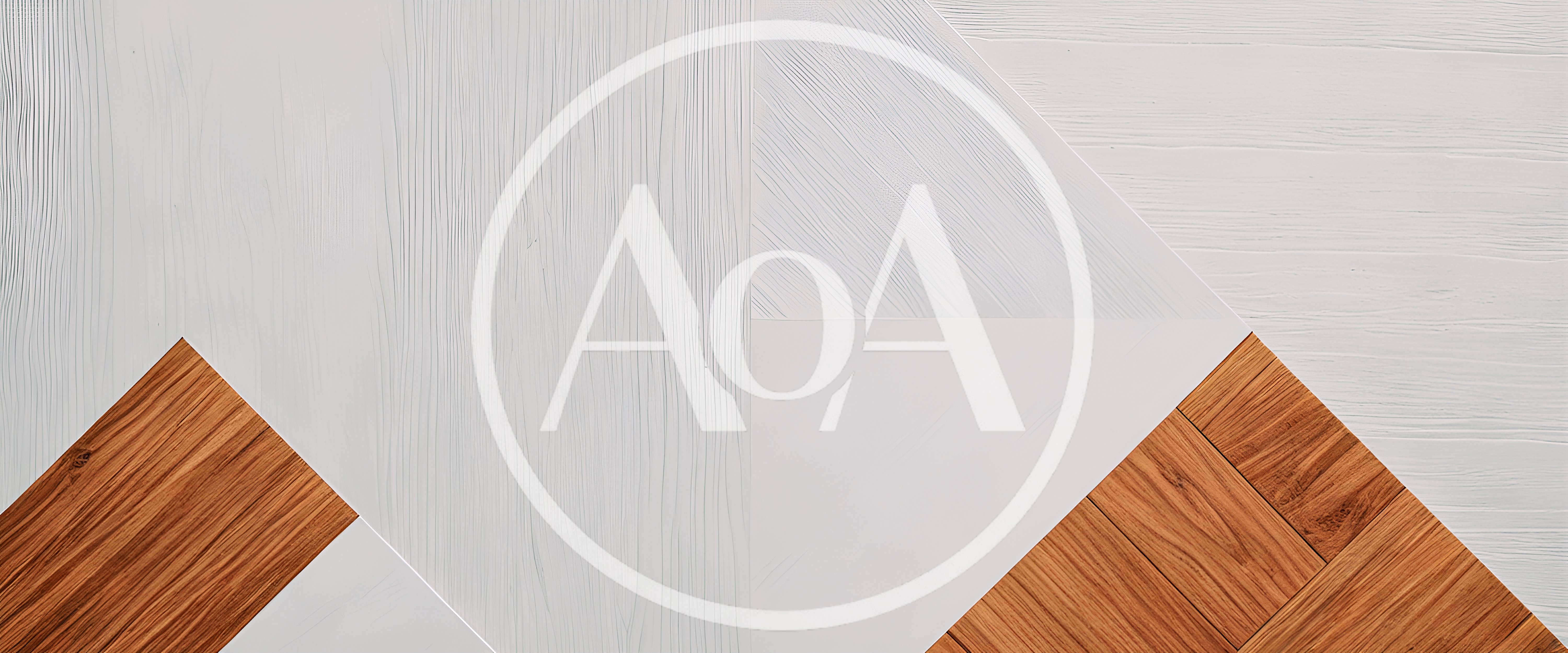 Geometric Pattern Of White Wood And Brown Parquet