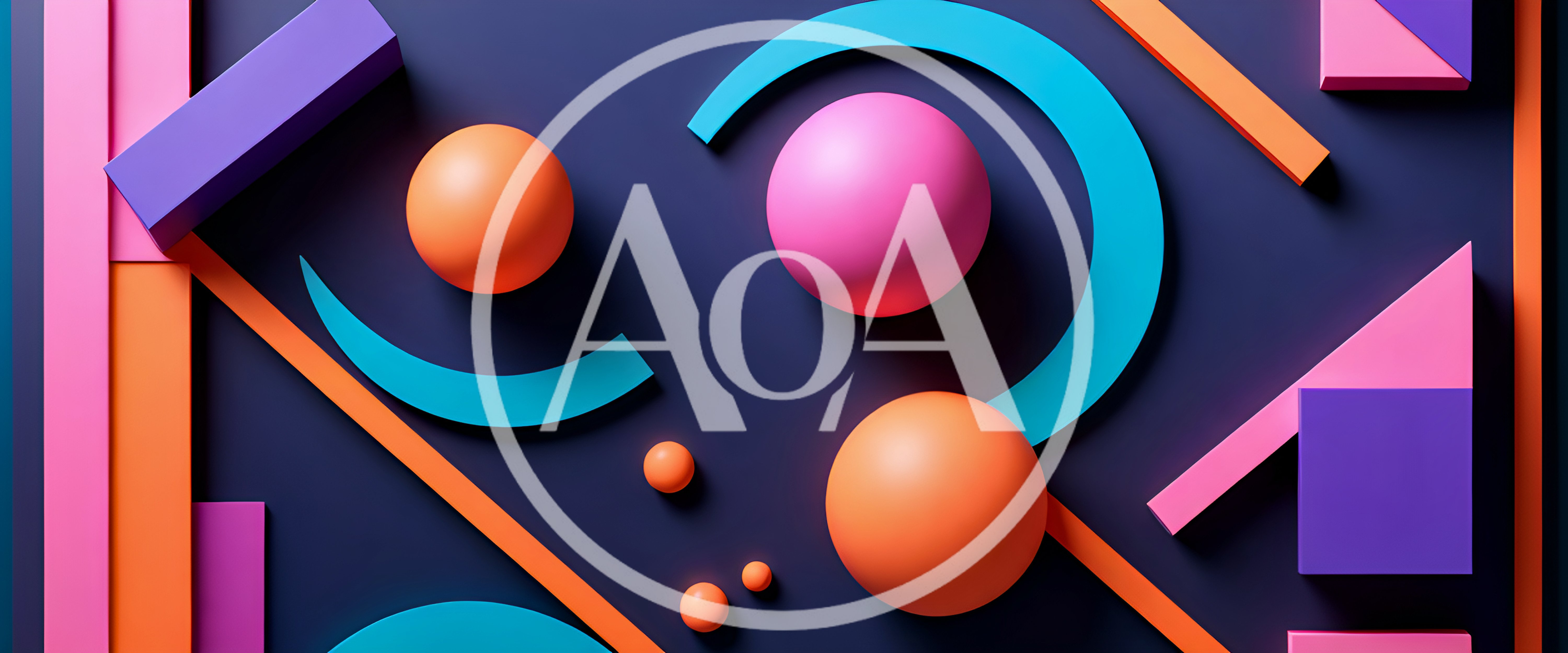 Abstract 3D Geometric Shapes Composition