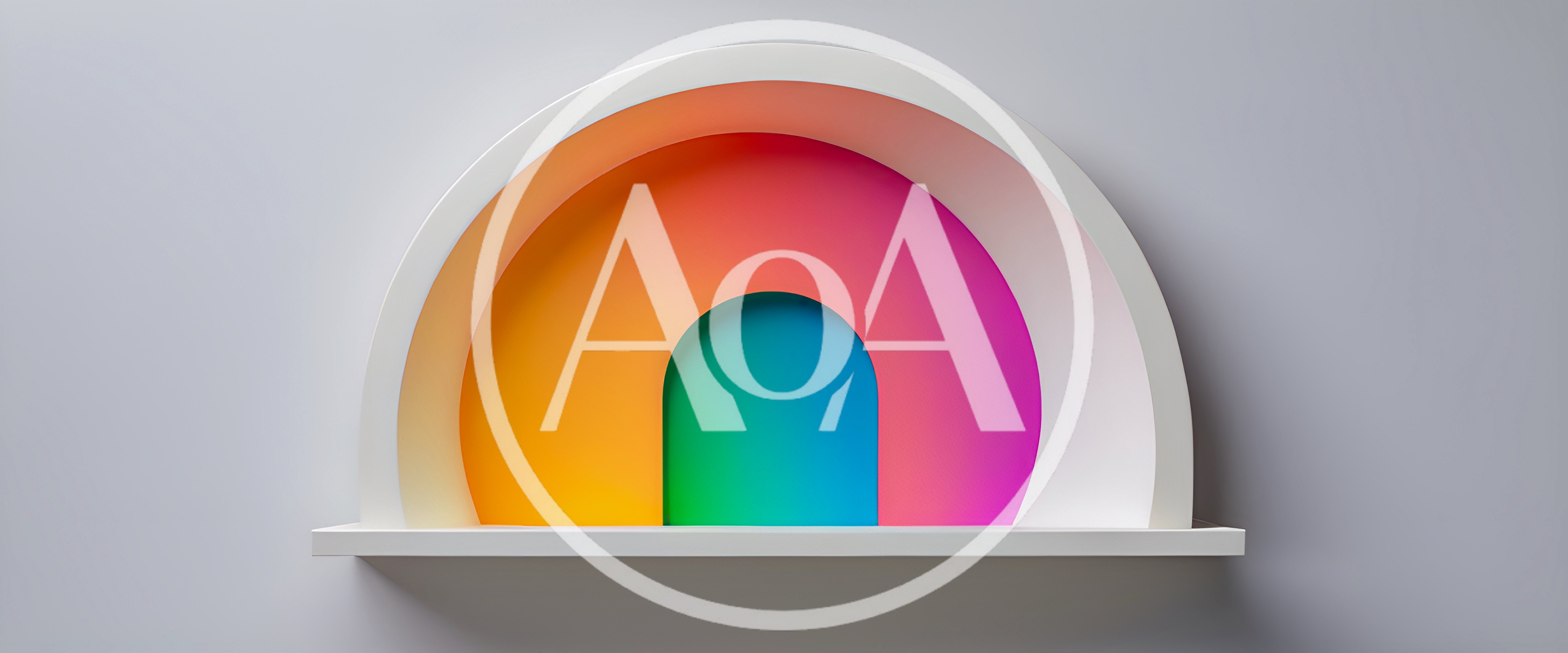Abstract Rainbow Arch Display Shelf