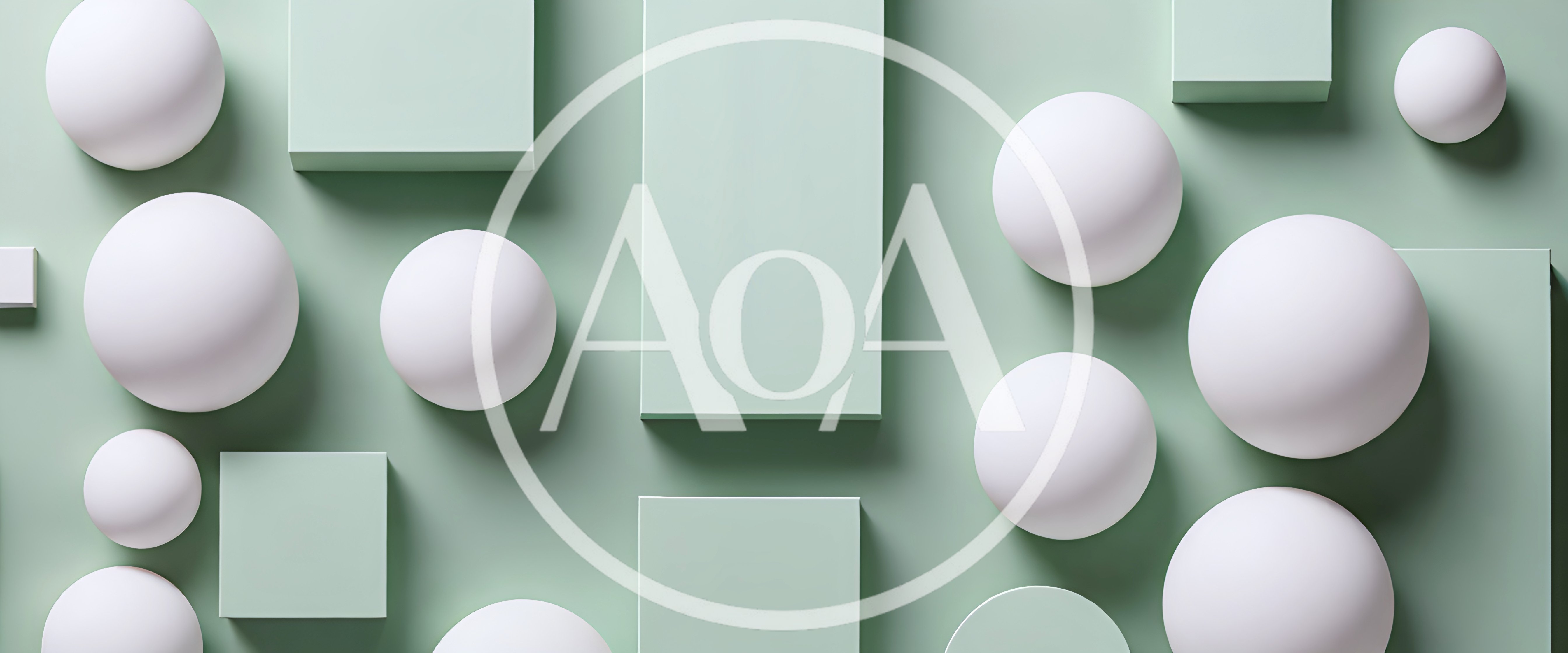 Abstract 3D Composition With Spheres And Rectangular Blocks