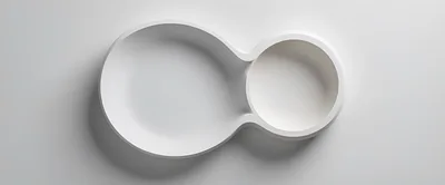 Minimalist White Double Circular Serving Dish