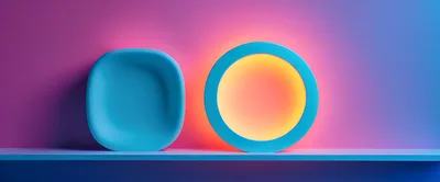 Abstract Blue Geometric Shapes On A Gradient Background