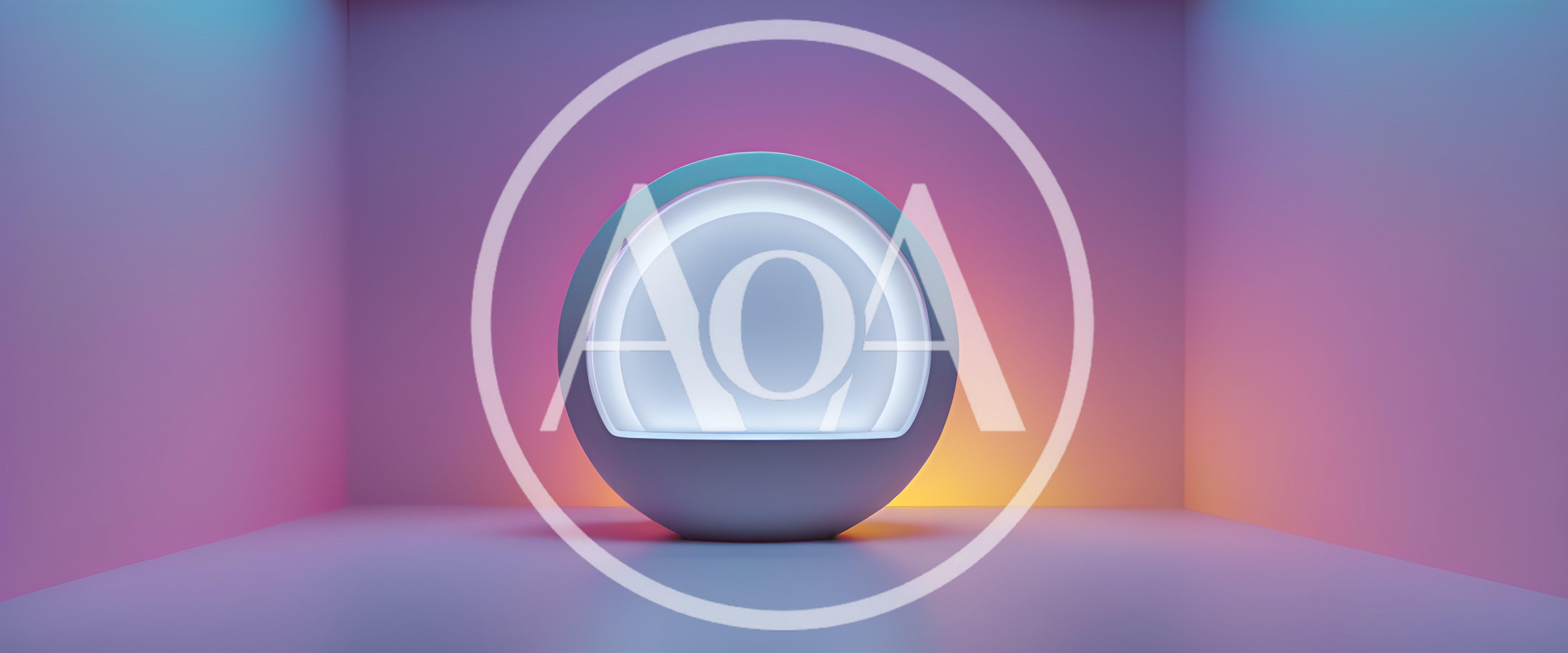 Minimalist Circular Display Podium With Neon Lighting