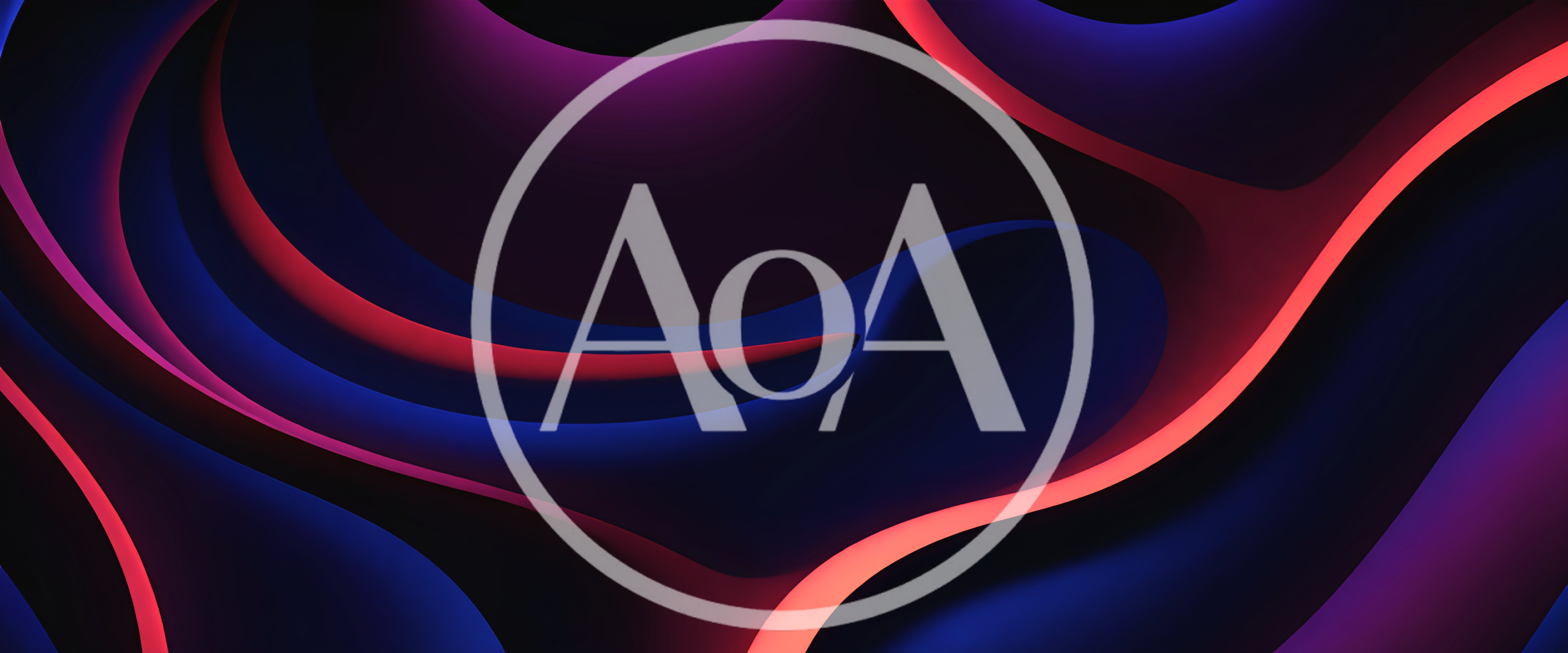 Abstract Fluid Waves With Red And Blue Gradient