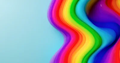Abstract Rainbow Wave Background With Smooth Flowing Layers