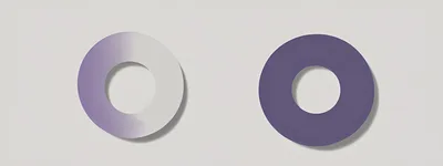 Two Purple Gradient Rings On A Light Background