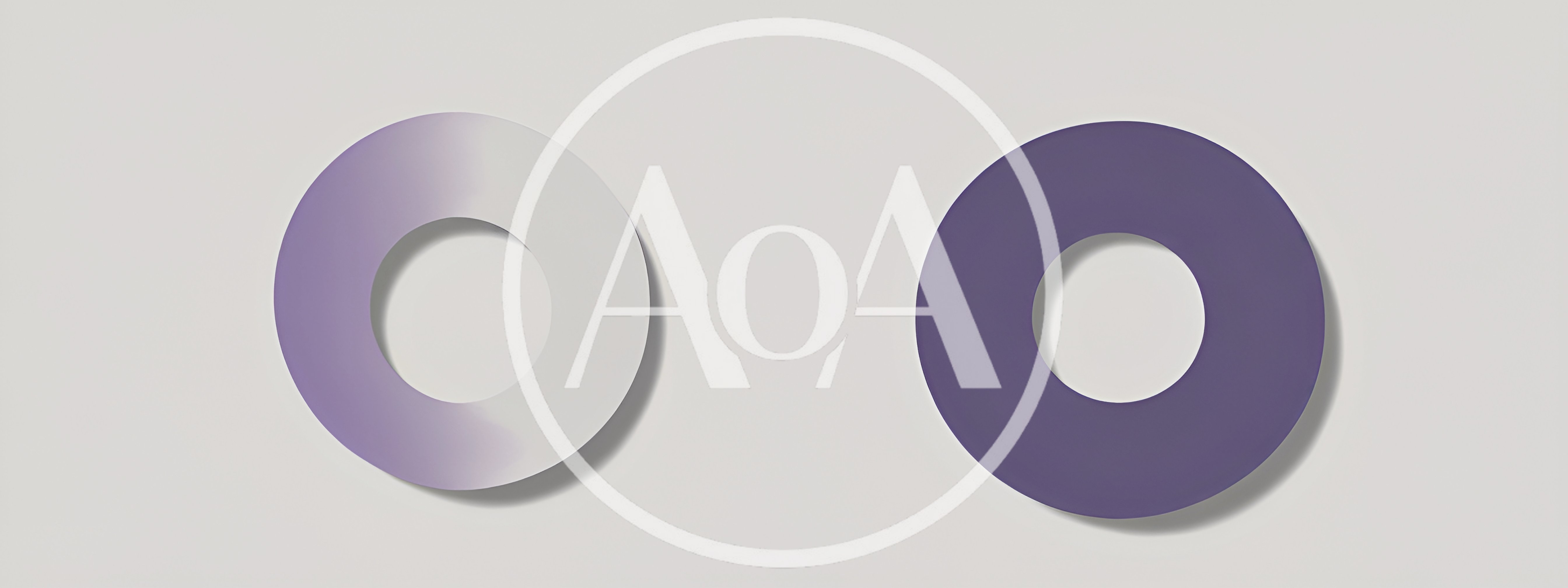 Two Purple Gradient Rings On A Light Background