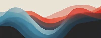 Abstract Wavy Layers With Gradient Color Transitions