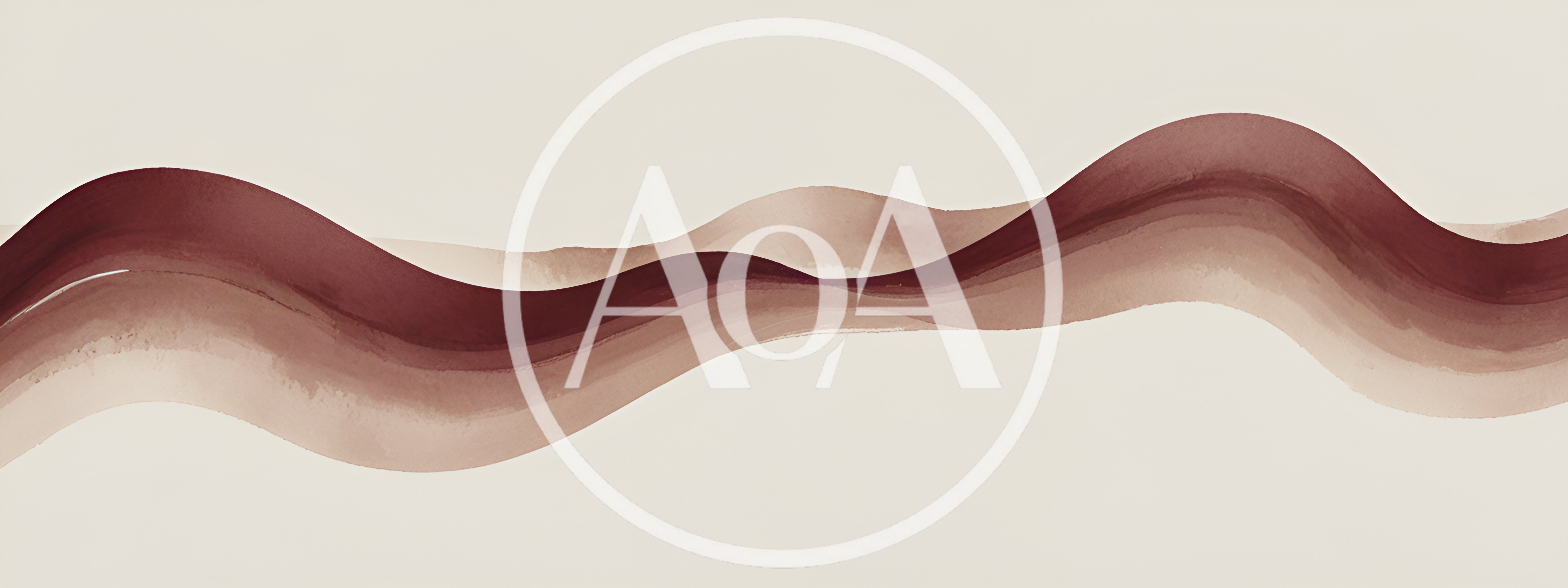 Abstract Watercolor Wave In Earthy Brown Tones