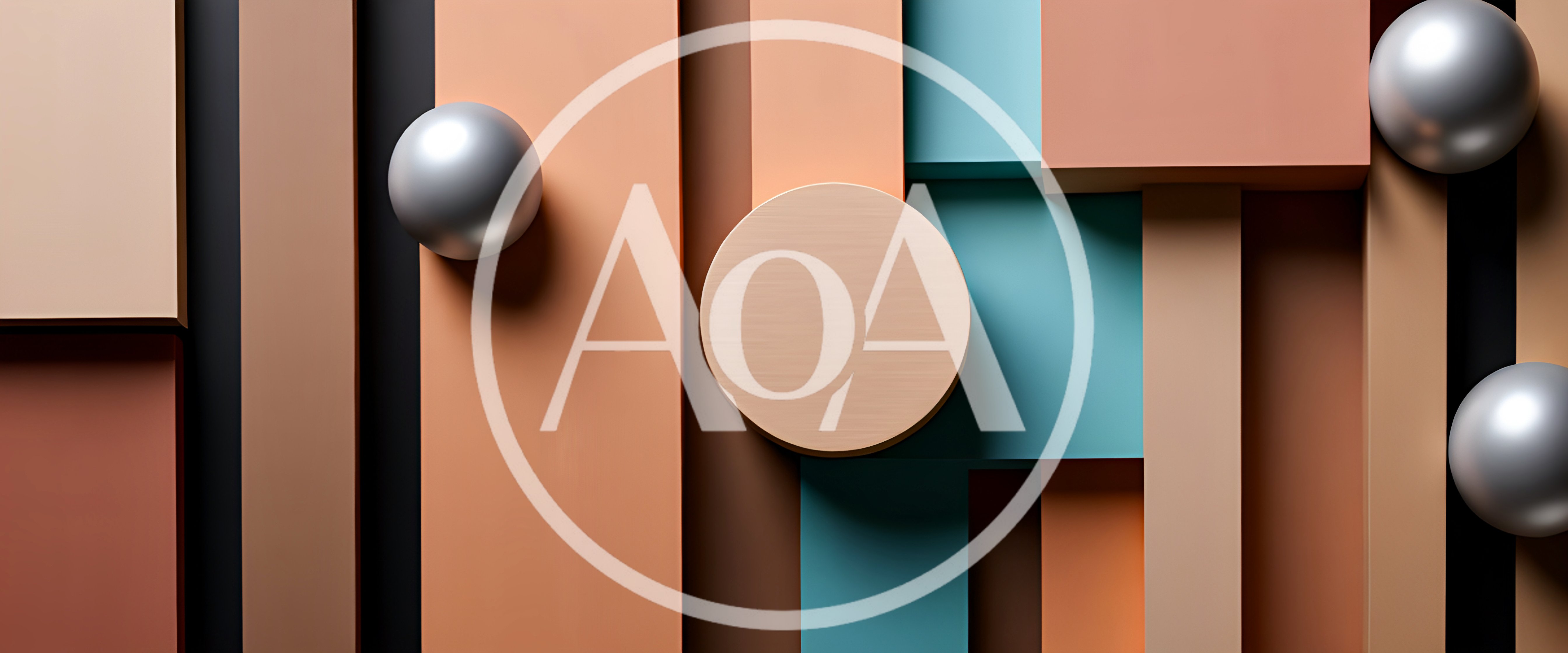 Abstract 3D Composition With Geometric Shapes And Spheres