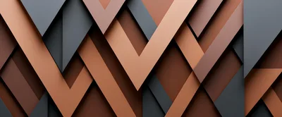 Abstract Geometric Background With Overlapping Brown And Grey Shapes