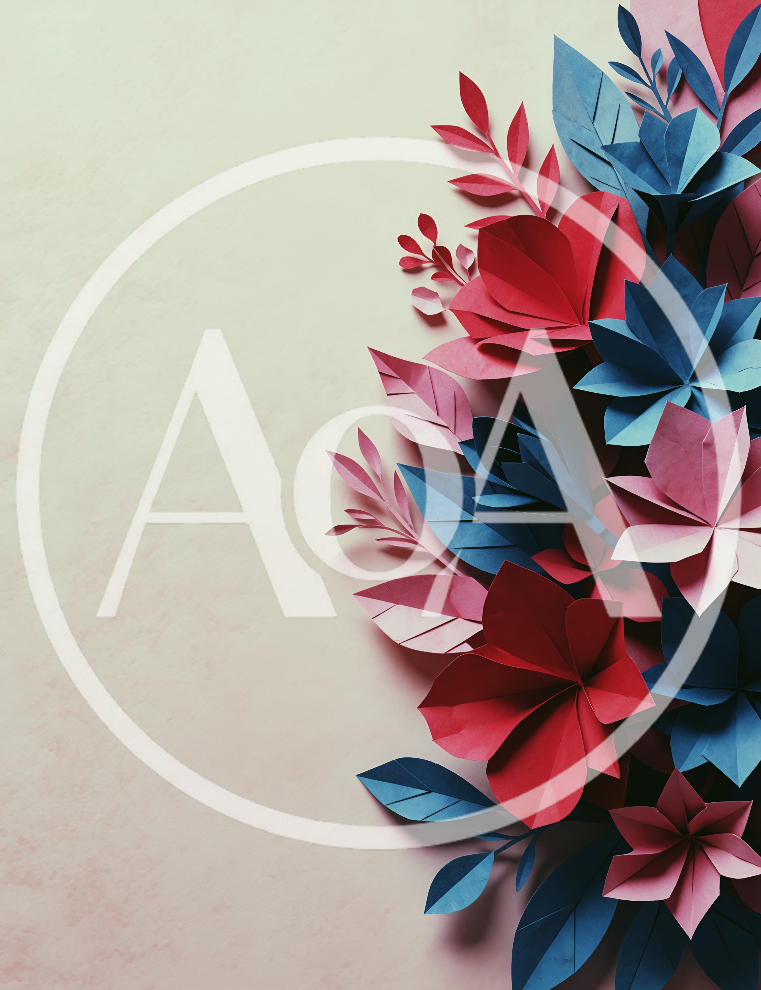 Paper Craft Floral Arrangement With Red And Blue Flowers