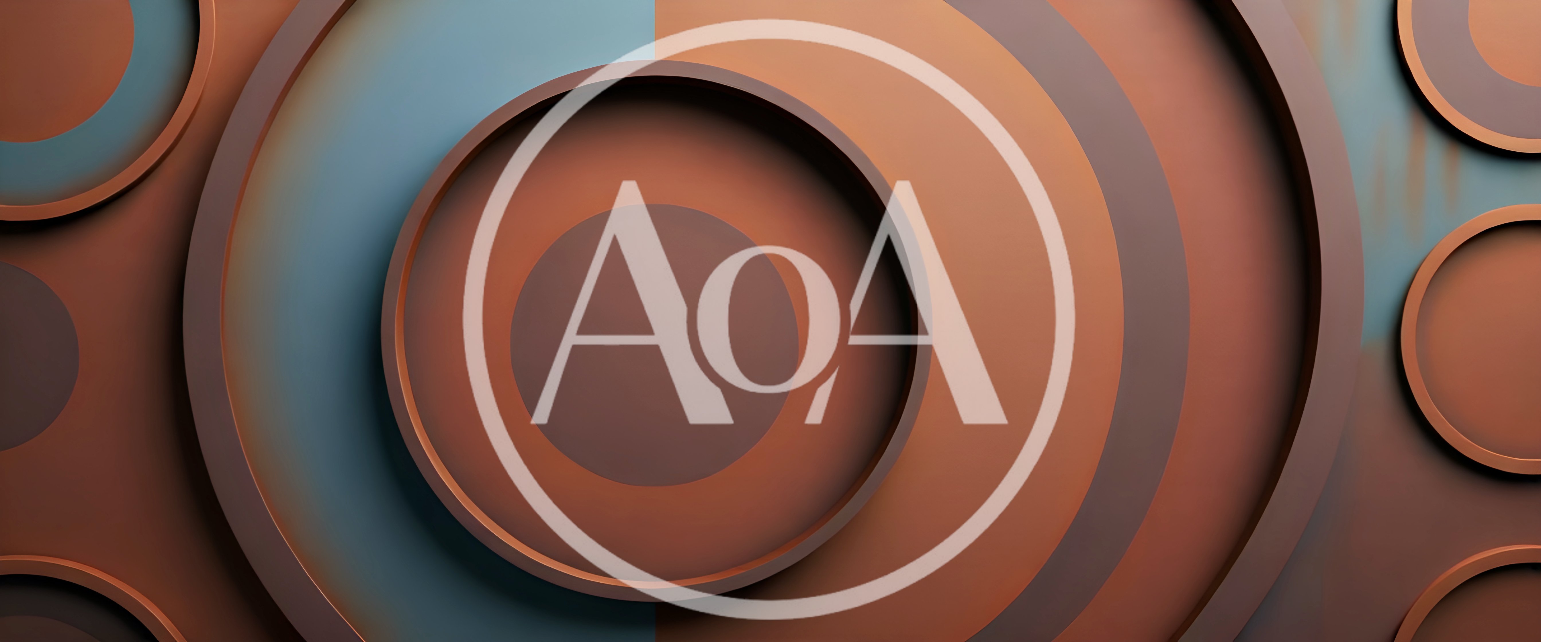 Abstract Geometric Background With Concentric Copper Circles