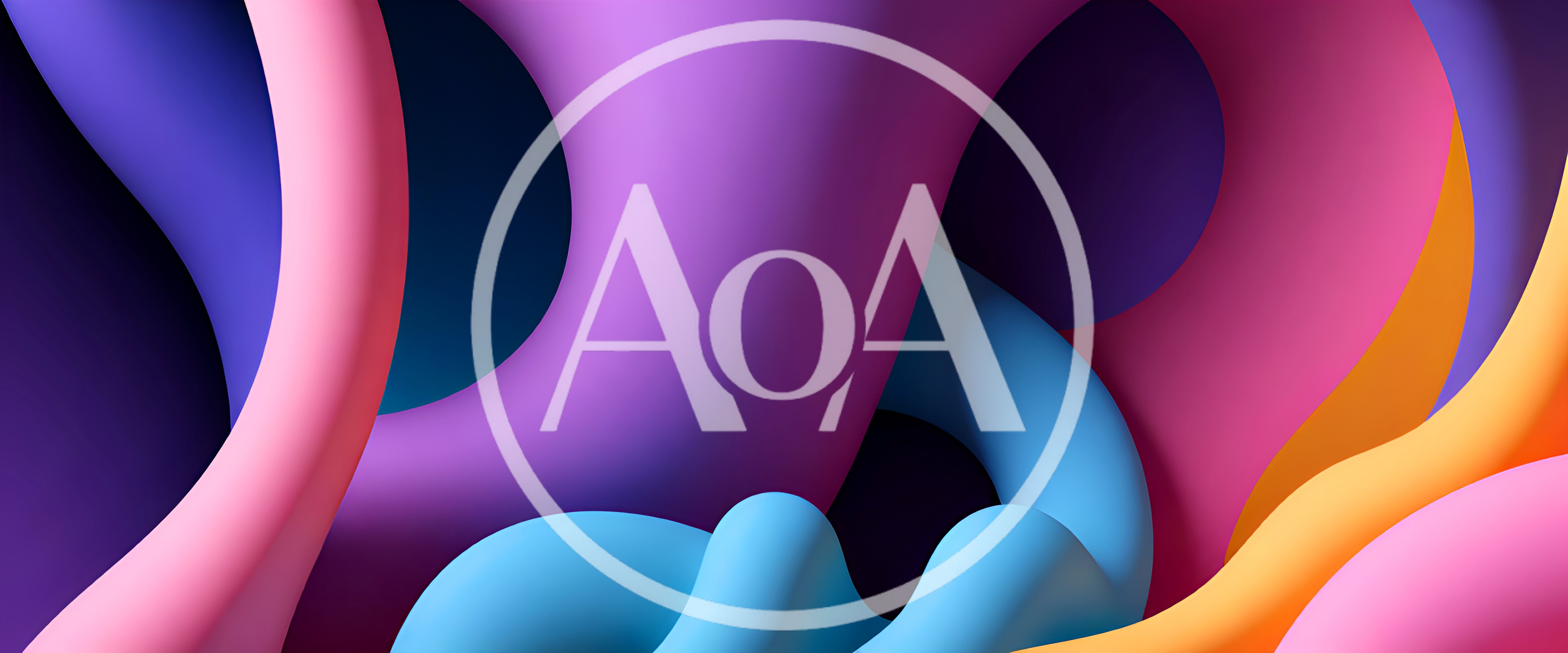 Abstract 3D Rendered Colorful Fluid Shapes Background