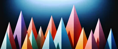 Abstract Colorful Geometric Pyramid Shapes Background