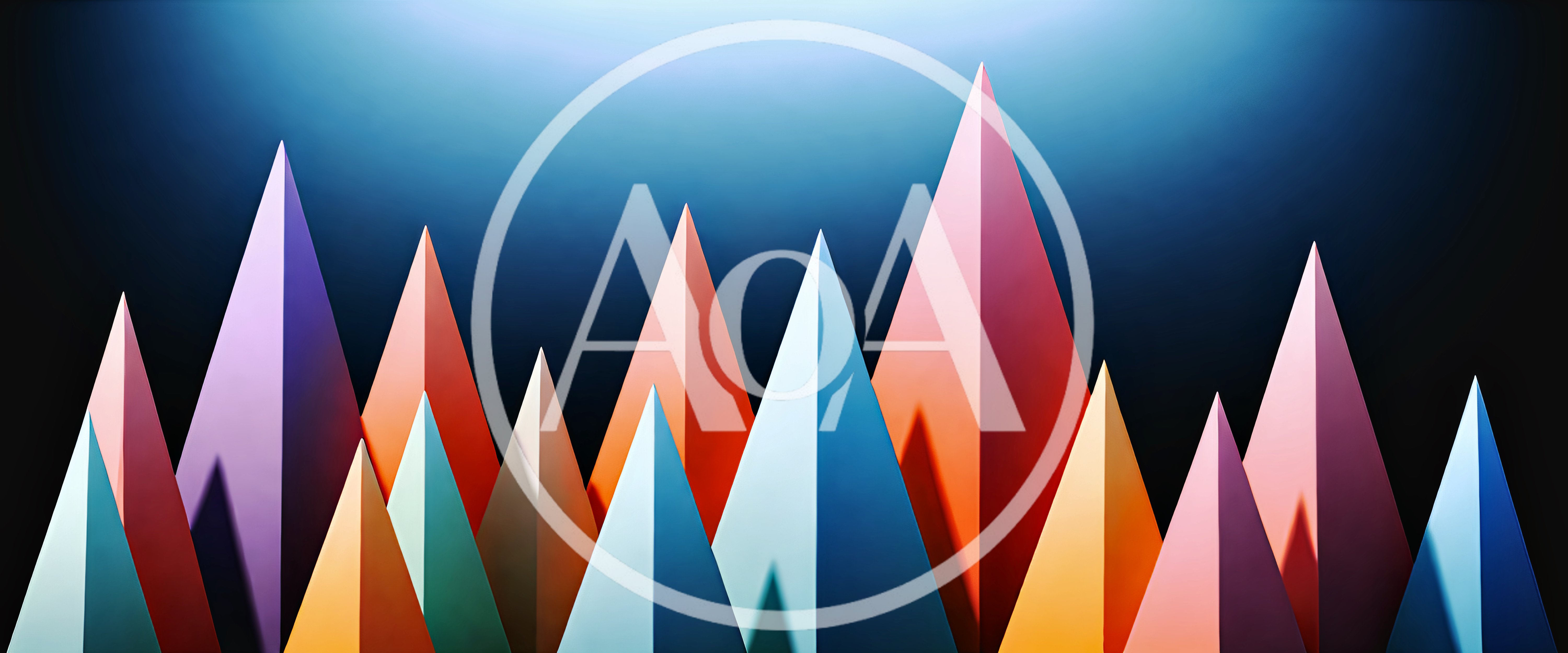 Abstract Colorful Geometric Pyramid Shapes Background