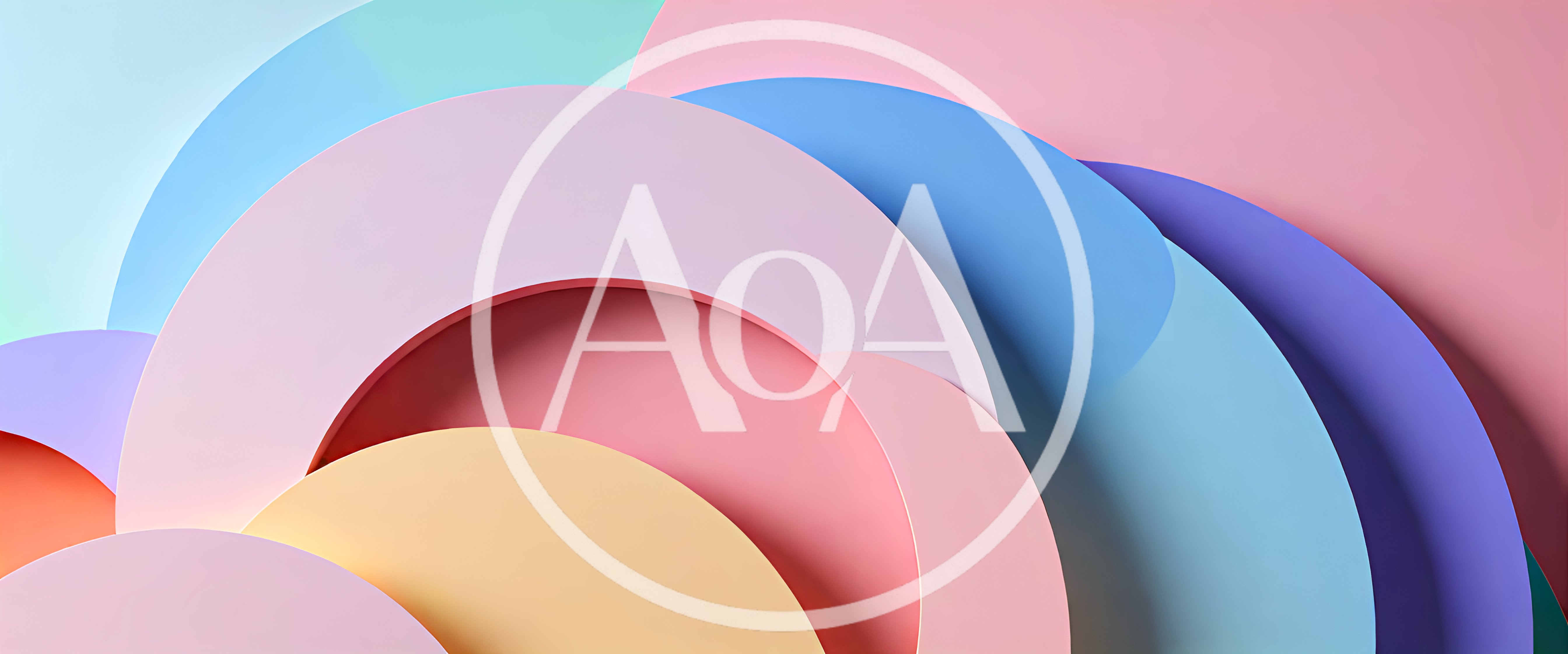 Abstract 3D Background With Overlapping Pastel Arches