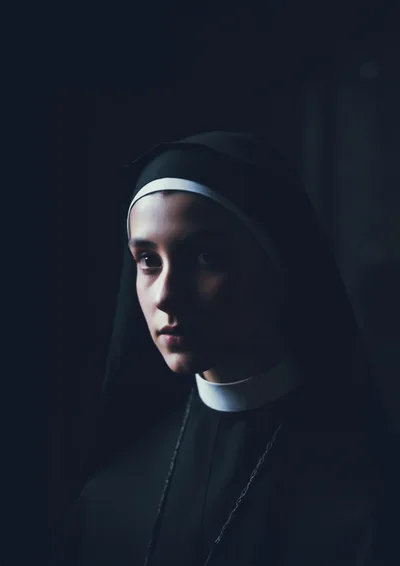 Portrait Of A Young Nun In Traditional Habit