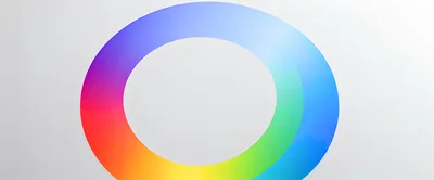 Abstract Gradient Color Wheel On White Background