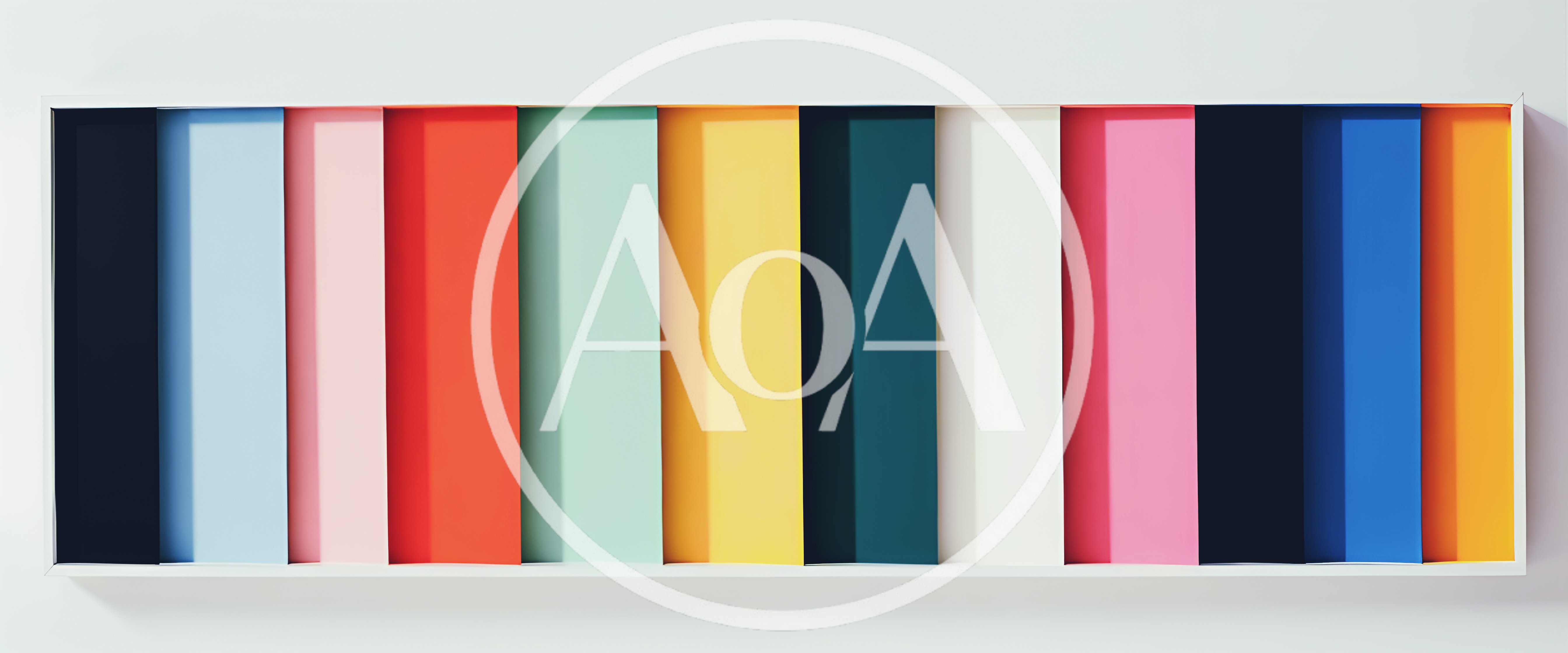 Abstract Wall Art With Vertical Multi Colored Panels