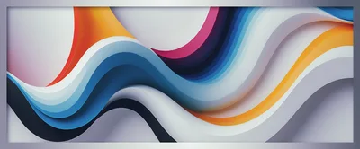 Abstract Wavy Layers With Vibrant Colorful Gradient Flow