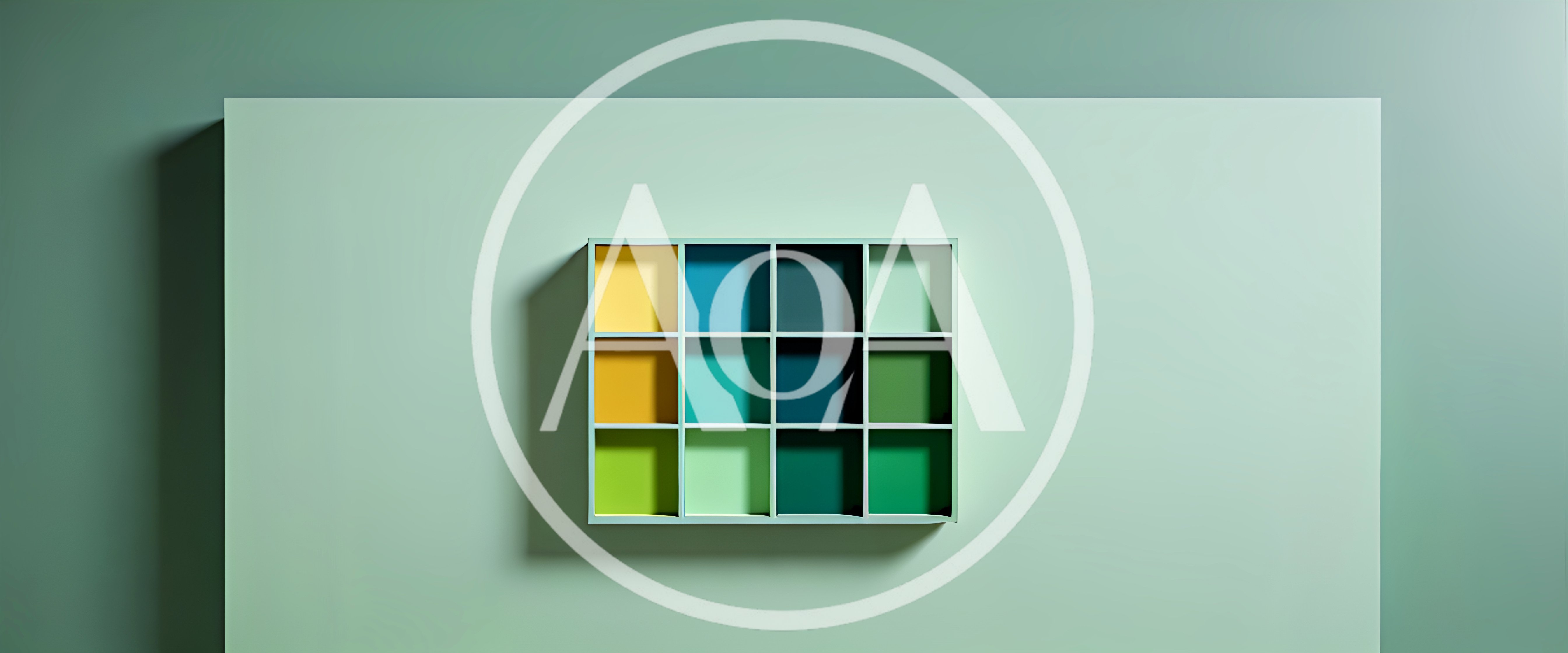 Minimalist Wall Shelf With Colorful Square Compartments