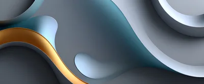 Abstract 3D Rendered Fluid Metallic Waves
