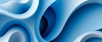 Abstract Blue Wave Layers Background