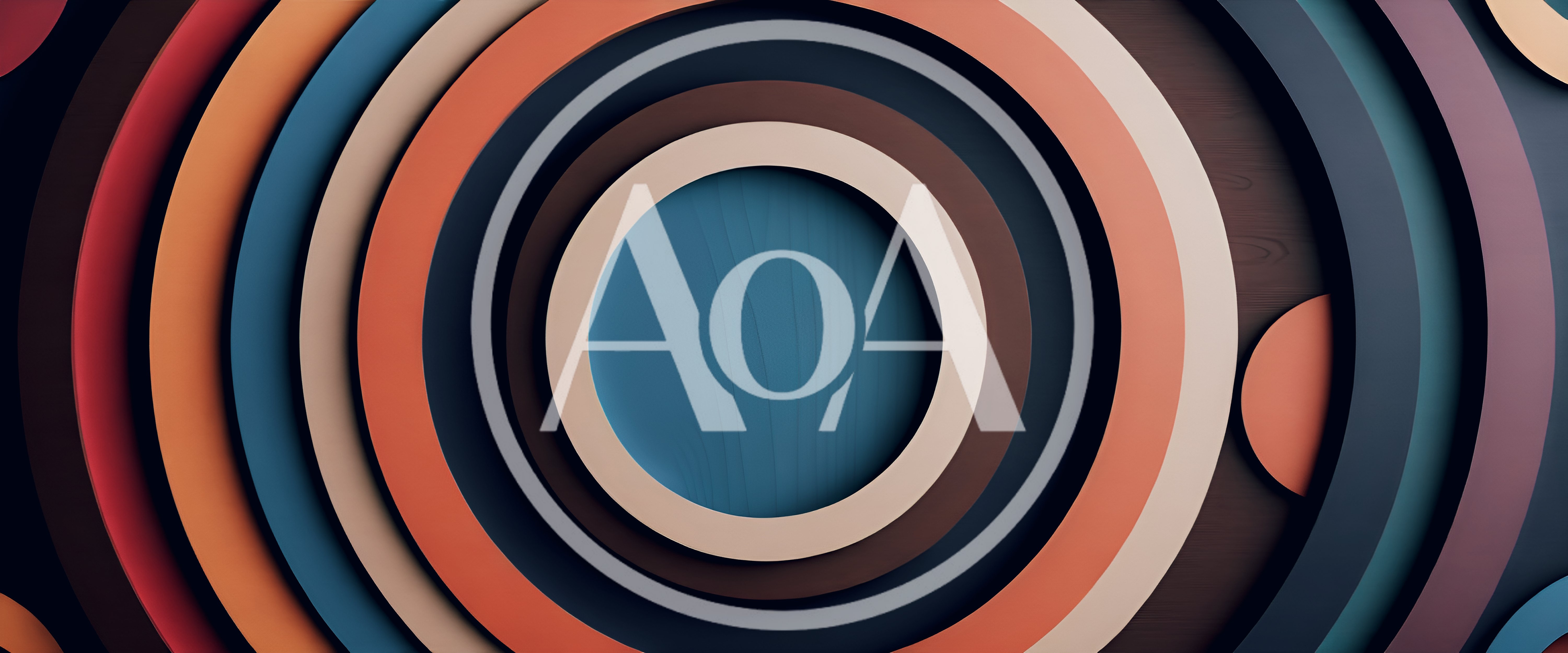 Abstract Concentric Circles With Colorful Layered Rings