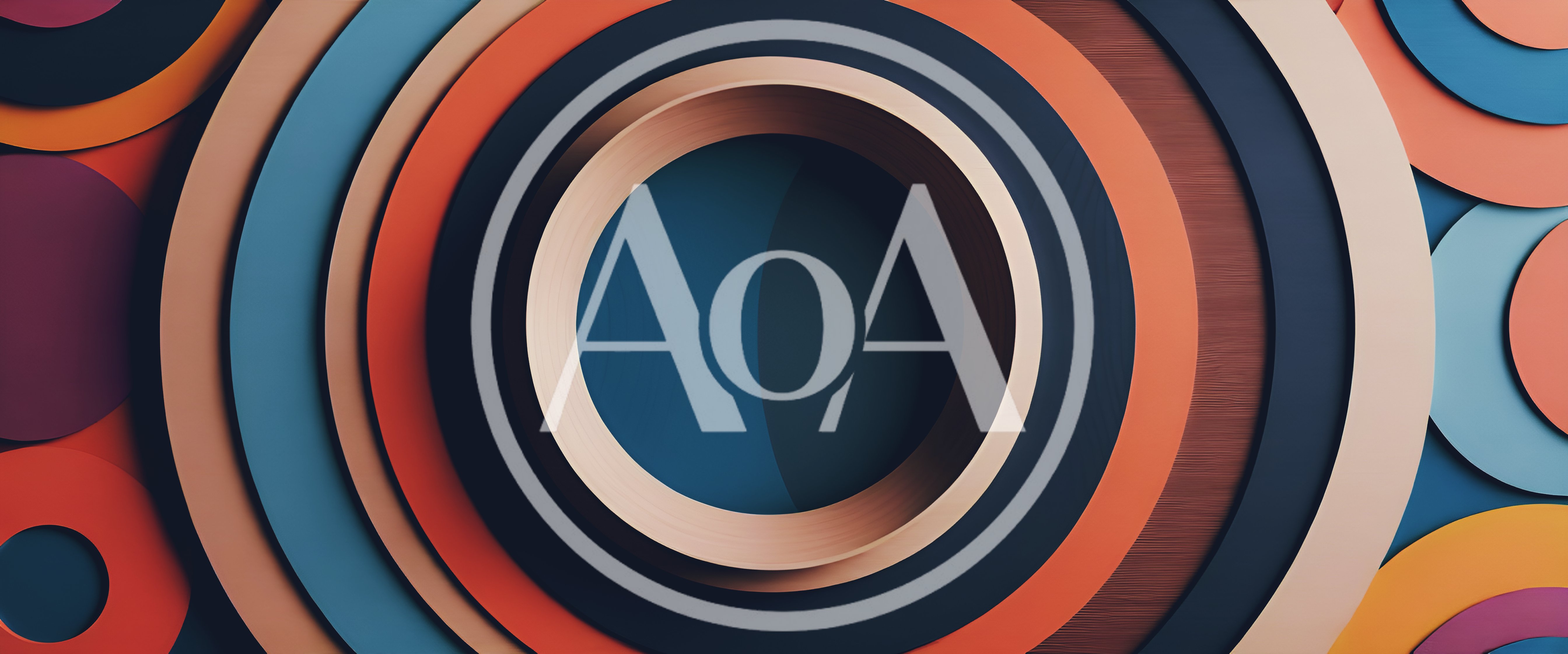 Abstract Concentric Circles With Layered Geometric Shapes