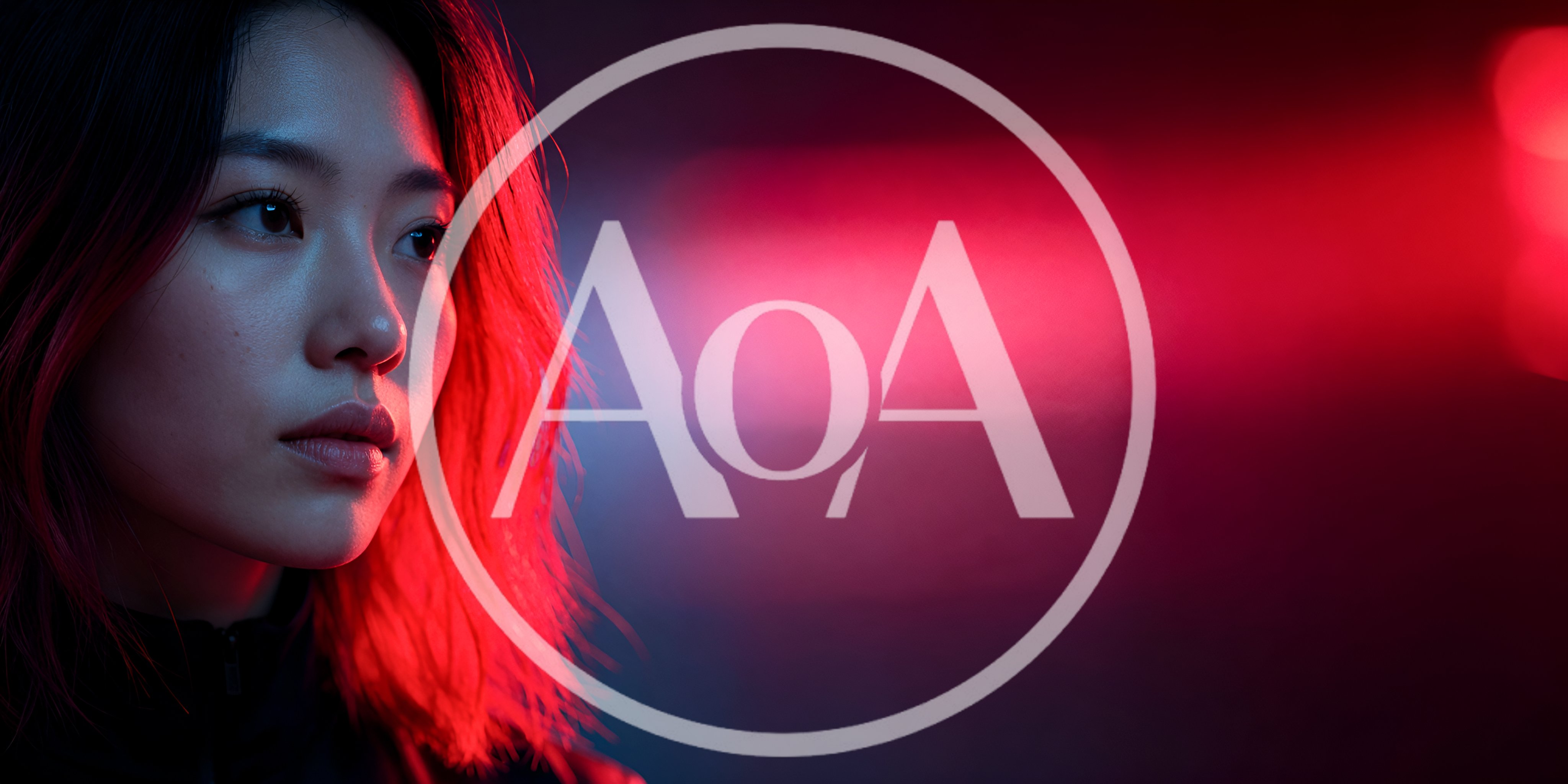 Portrait Of A Young Woman With Neon Lighting