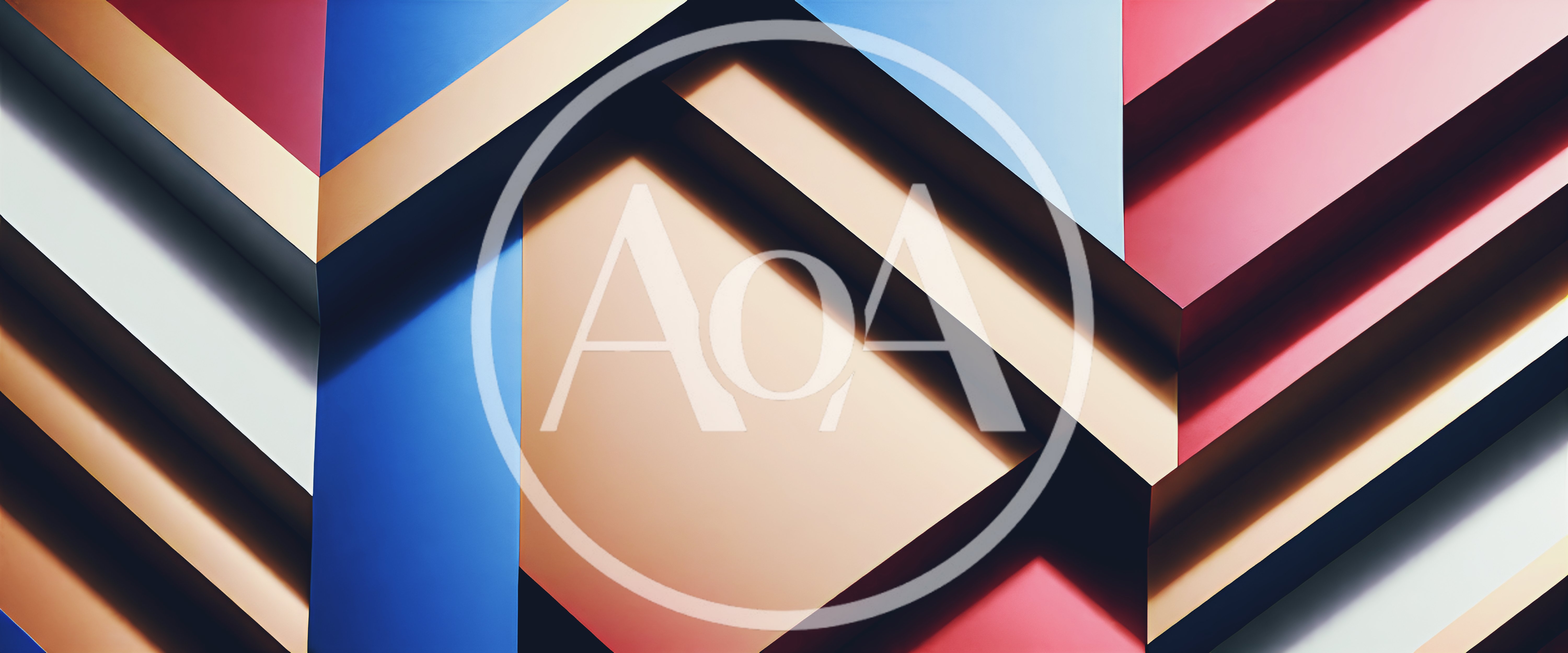 Abstract Geometric 3D Shapes With Vibrant Colors