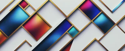 Abstract Geometric Background With Gold Frames And Gradients