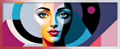 Abstract Geometric Portrait Of A Woman