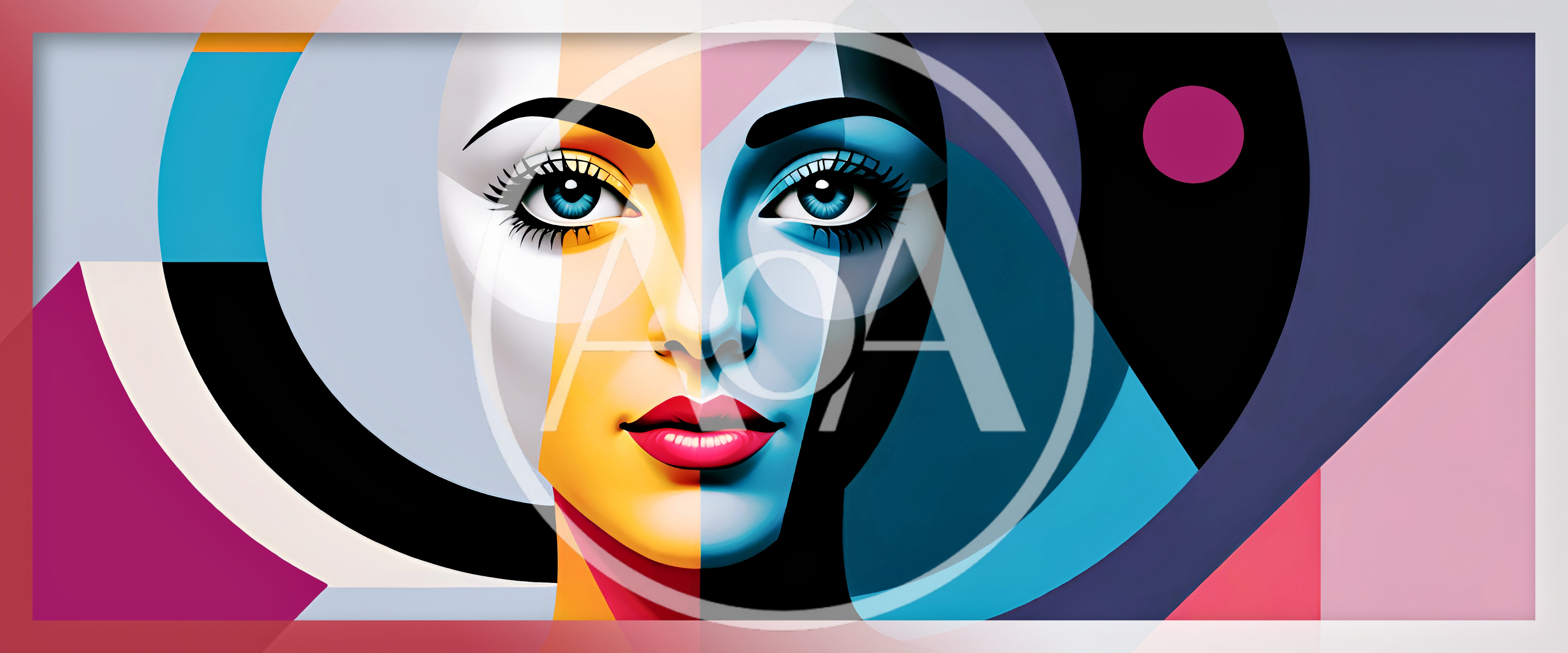 Abstract Geometric Portrait Of A Woman