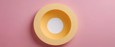 Minimalist 3D Rendered Yellow Circular Platform