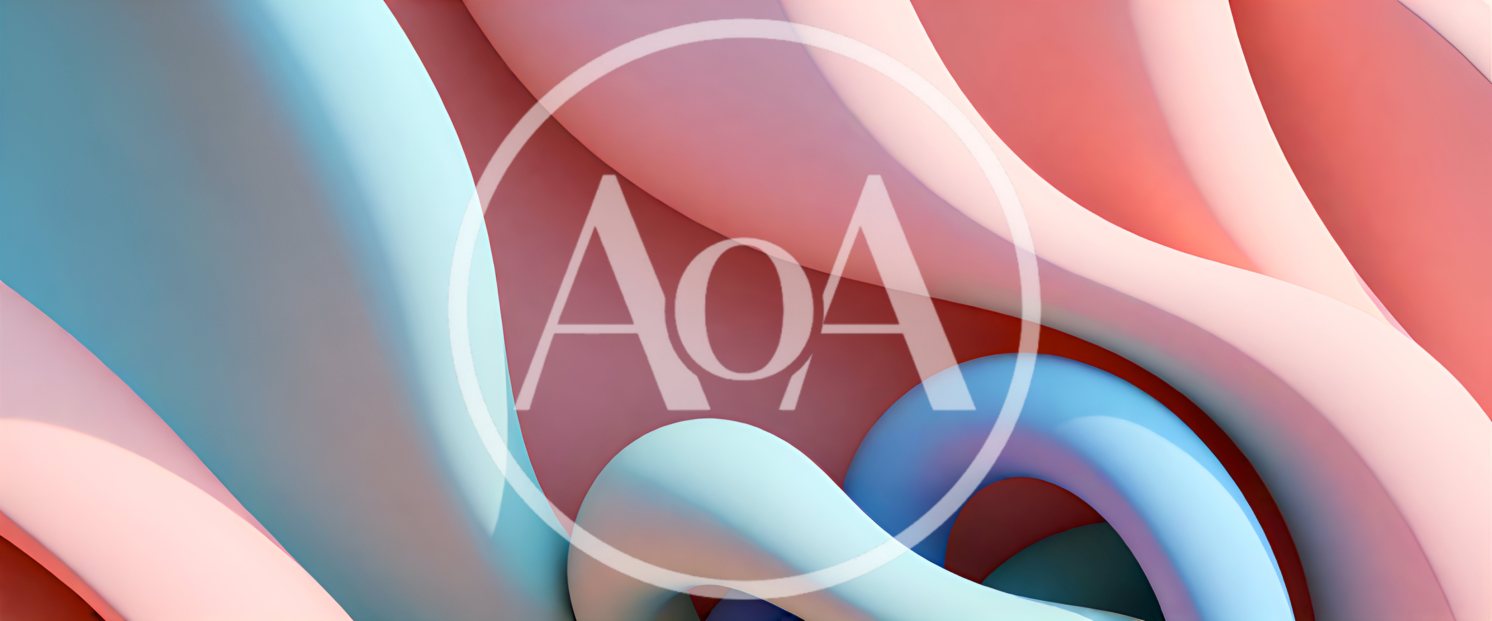 Abstract 3D Rendered Flowing Pastel Shapes