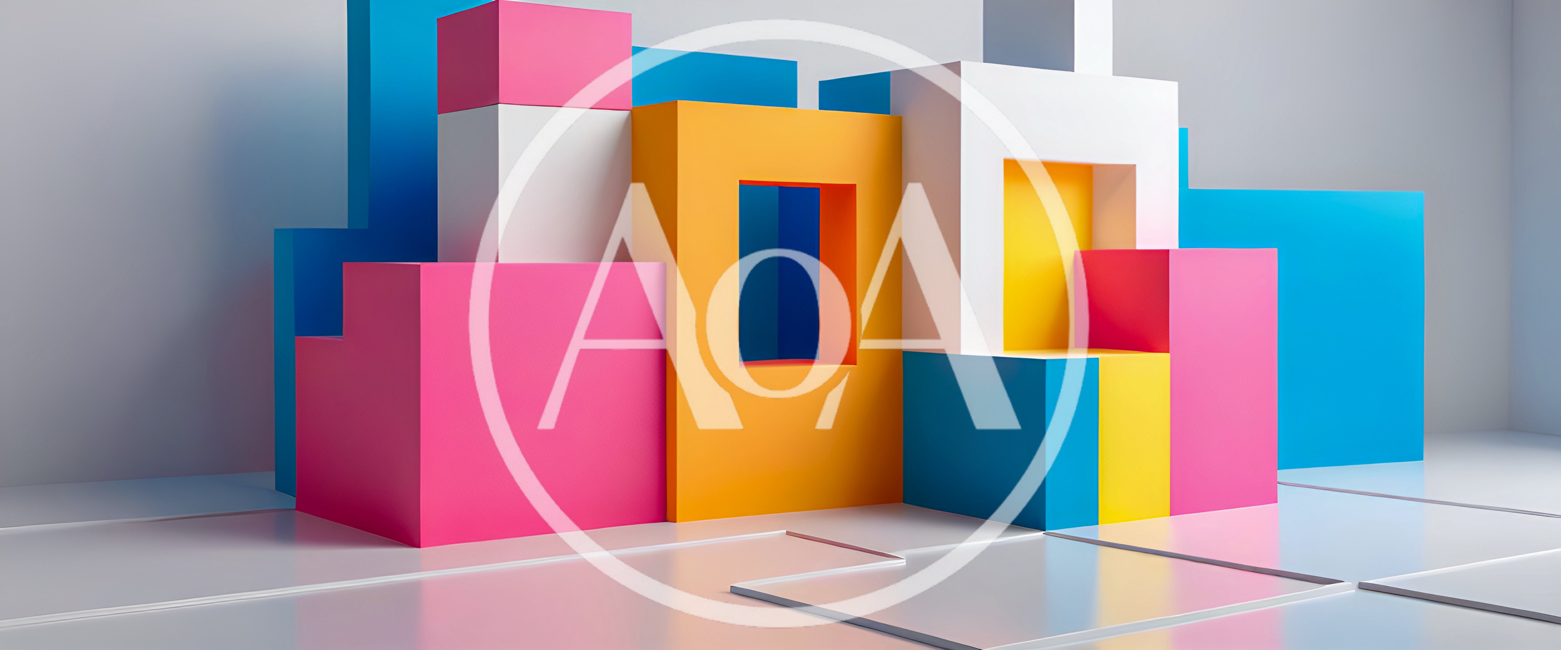 Abstract Geometric Shapes In Vibrant Colors